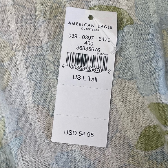 American Eagle Large Tall Floral Cut-Out Tie-Front Romper Beach summer - Picture 11 of 14